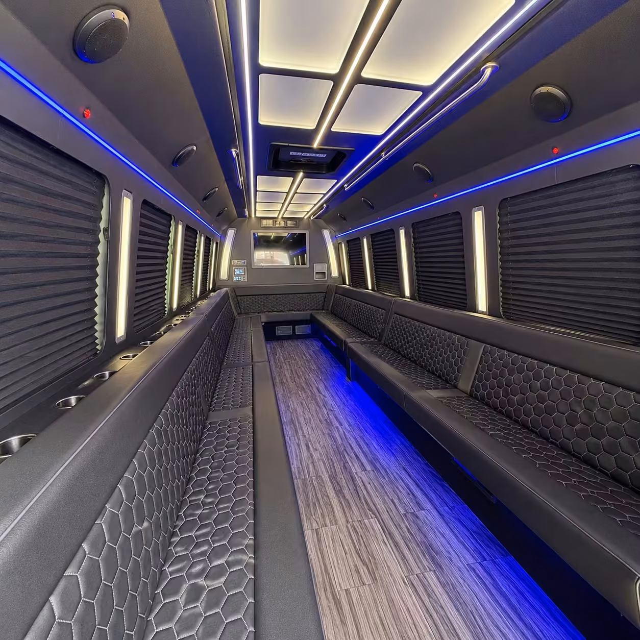 50 passenger party bus inside