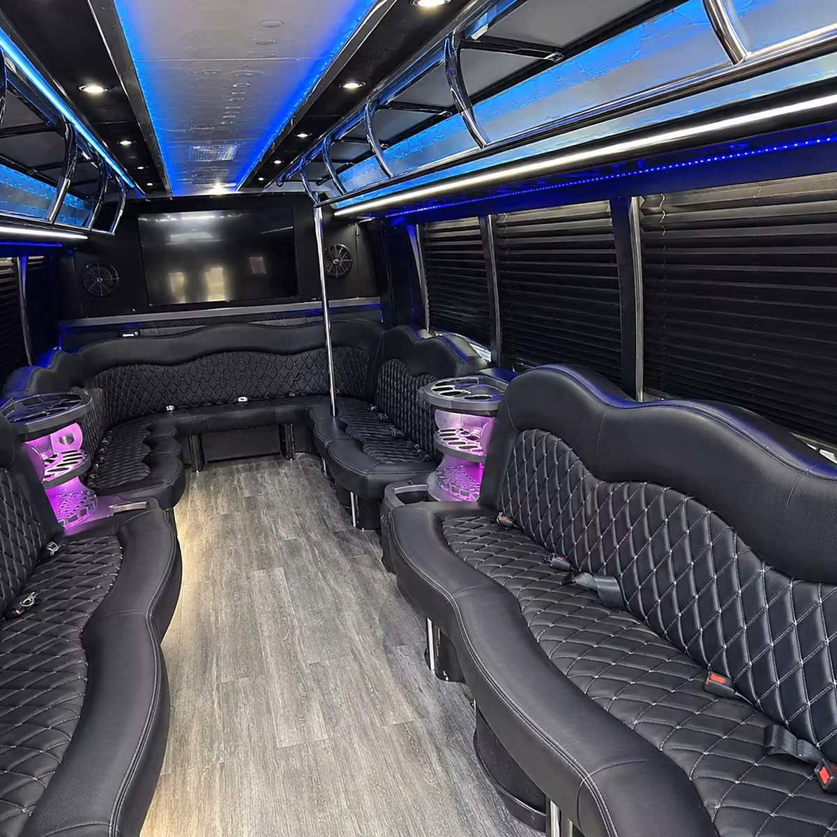 fort myers party bus interior